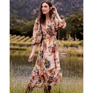 Soft Surroundings Maggie Dress - Multicolor Floral Plus Size Dresss 3X